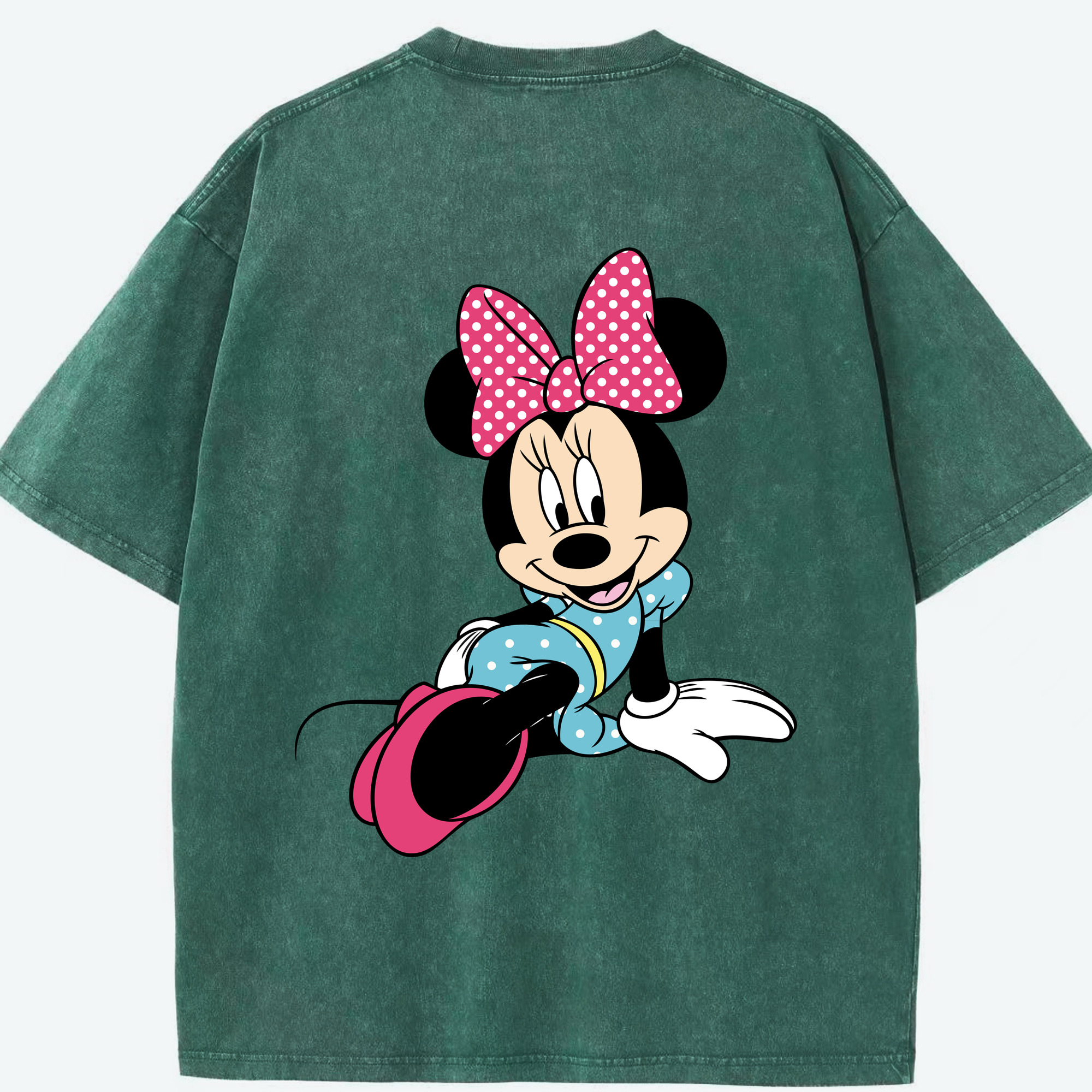 （画像用） ミッキーマウス Mickey Mouse 綿100% ヴィンテージ風 半袖Tシャツ（背面プリント）